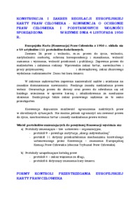 Europejska Konwencja o Ochronie Praw Człowieka 