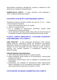 Ochrona danych osobowych - przedmiot regulacji 