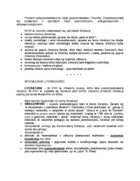 Wiedza o literaturze - wykład