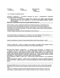 Nauka o literaturze - wykład