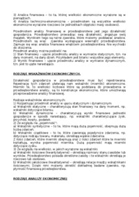 Analiza finansowa - istota