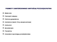 Przesłanki wyceny przedsiębiorstw