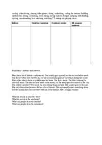 Czas wolny - słówka i ćwiczenia