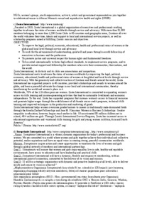 Organizacje międzynarodowe - wykład - Women for Women International