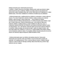 Inhibicja kompetycyjna niekompetycyjna