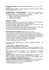 Modelowe struktury rynkowe