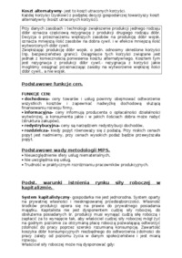 Podstawy mikro i makro ekonomii - pojęcia