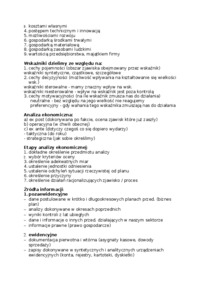Analiza ekonomiczna - podziały i klasyfikacje