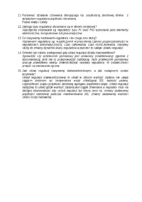 Pytania i odpowiedzi na zaliczenie - Układ regulacji