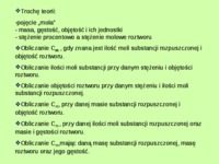 Stężenie molowe roztworów wodnych 