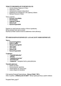 Transformacja gatunku reportażowego 1945-2000