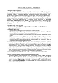 Powstanie państwa polskiego 