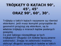 Trójkąty o kątach 90, 60, 30 stopni