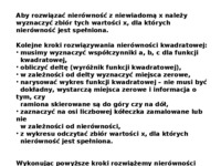 Nierówności kwadratowe