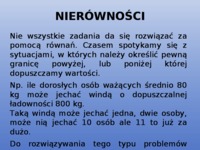 Nierówności - Wyrażenie algebraiczne
