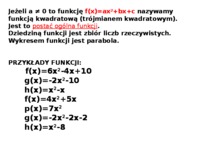 Postać ogólna funkcji kwadratowej