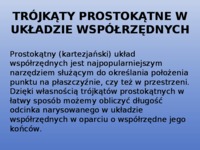 Trójkąty prostokątne w układzie współrzędnych 