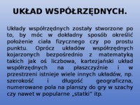 Układ współrzędnych 