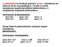 Wielomiany - podstawowe informacje 