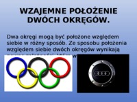 Wzajemne położenie dwóch okregów