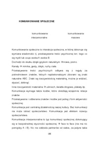 Teoria komunikowania masownego - wykład