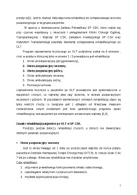 Standarty postępowania rehabilitacyjnego po przeszczepie wątroby 