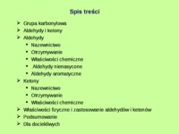 Aldehydy i ketony - zagadnienia