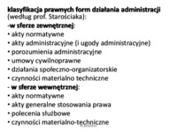 Prawne formy działania administracji - Dzialanie prawnicze
