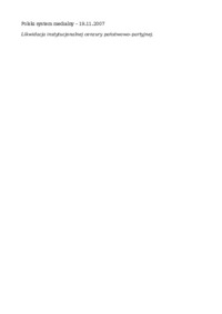 Polski System Medialny -wykład 19-11-2007