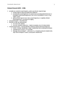 Edmund Husserl - omówienie