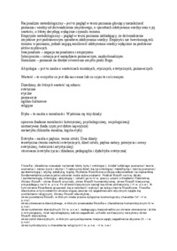 Filozofia - pojęcia - Empiryzm metodologiczny