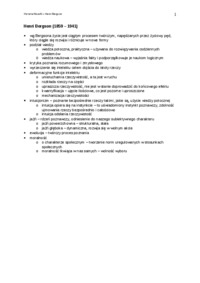 Henri Bergson - omówienie