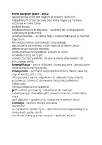 Henri Bergson - omówienie 2