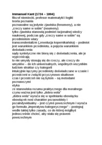 Immanuel Kant - omówienie 2