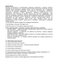 Konformizm - Cechy osobowościowe