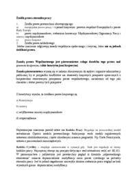 Źródła prawa stosunku pracy