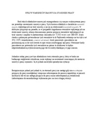 Wpływ warunków umowy na stosunek pracy