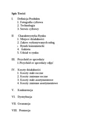 Analiza marketingowa studia fotografii