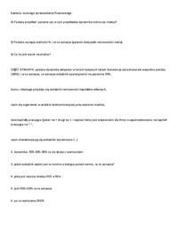 Analiza ekonomicza - pytania otwarte