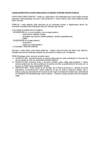 Funkcjonowanie wymiaru systemu politycznego