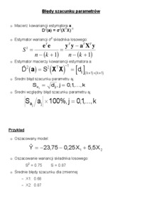 Weryfikacja statystyczna modelu ekonometrycznego-Wyklad 