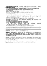 Egzamin z finansów 2004