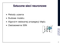 Sztuczne sieci neuronowe 2