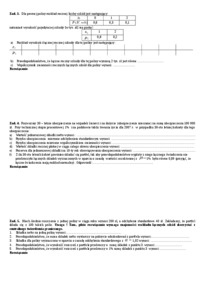 Zaliczenie Przykładowe zadania