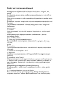 Środki techniczne pracy biurowej