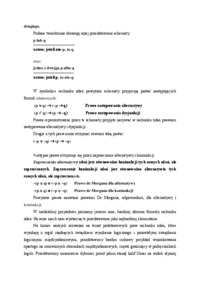 Prawa wynikające ze stosunku wykluczania i dopełniania się zdań alternatywnych i dysjunktywnych