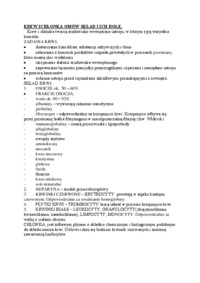 Krew i chłonka - skład i rola