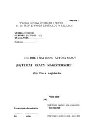 Forma pracy dyplomowej