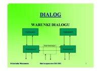 Sieci komputerowe - Warunki dialogu