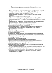 Pytania na egzamin ustny